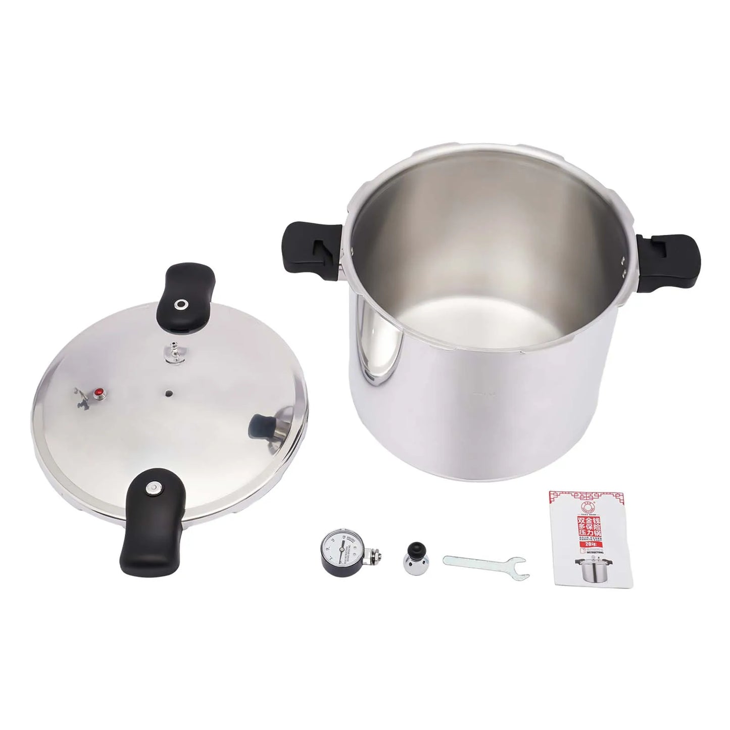 Large Capacity Pressure Canner Cooker With Pressure Gauge 10PSI Preserver Explosion Proof Safety