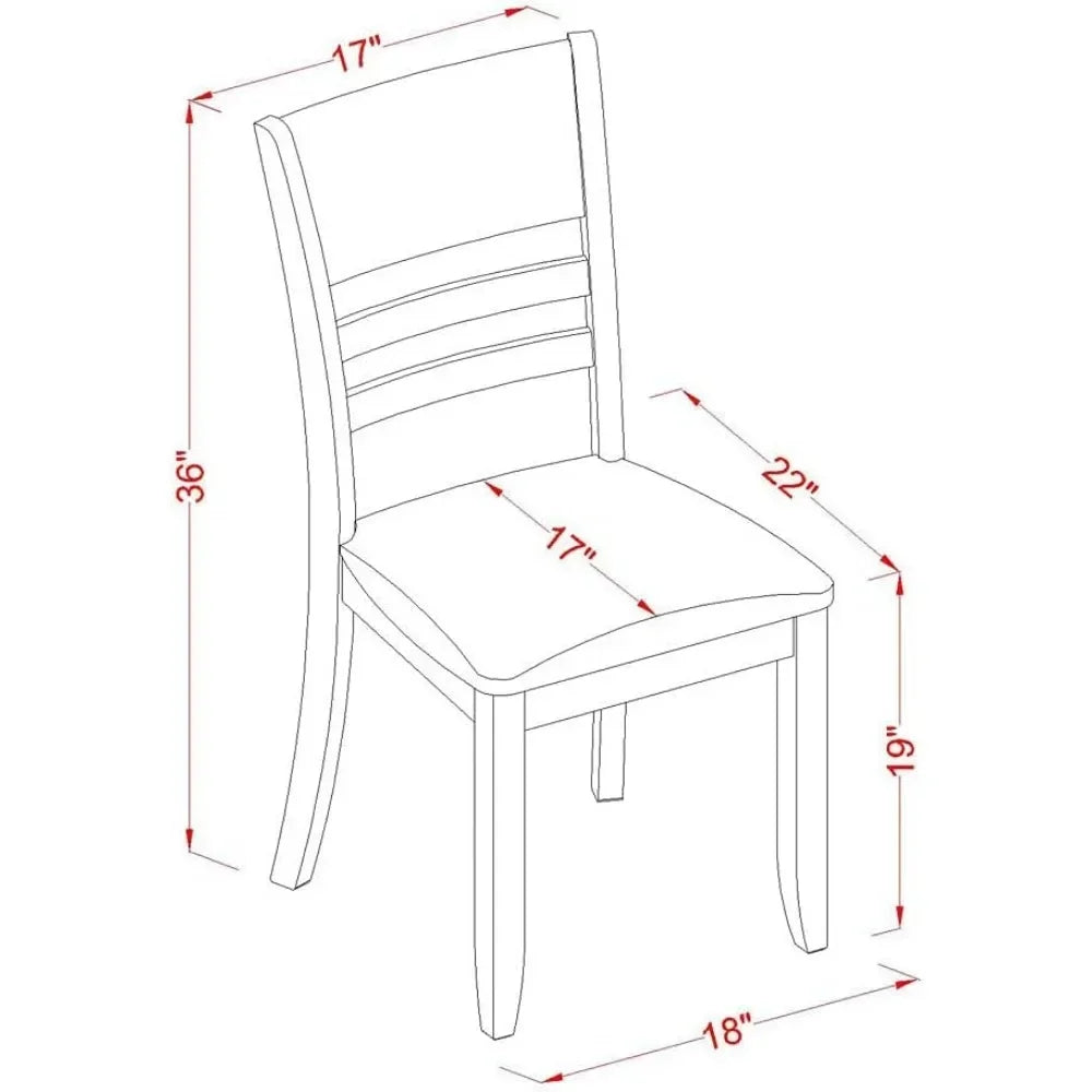 7 Piece Kitchen Table & Chairs Set Consist of an Oval Dining Table with Butterfly