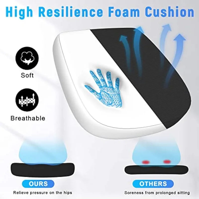 Ergonomic Office Chair, Mid-Back Computer Chair with Adjustable
