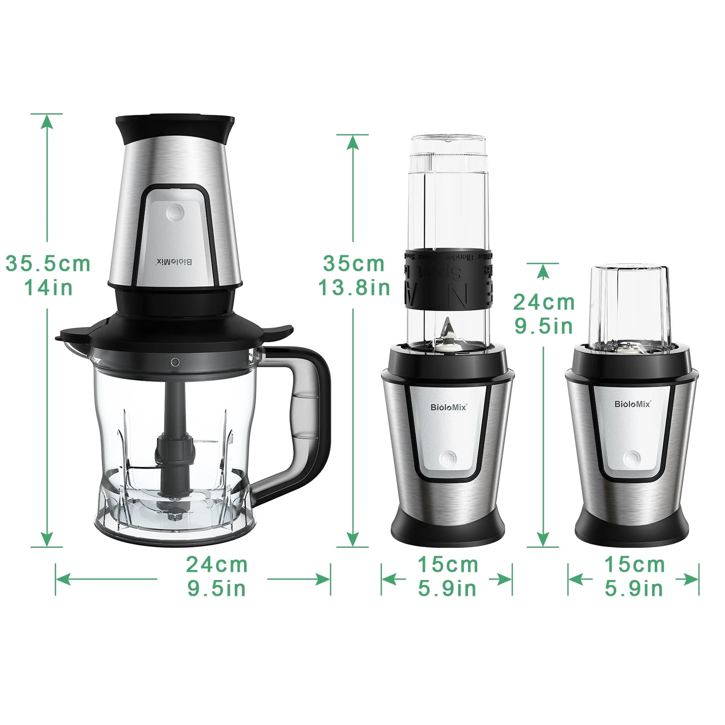 Food Processor 700W Portable Juicer Blender Personal Smoothie Mixer Food Chopper