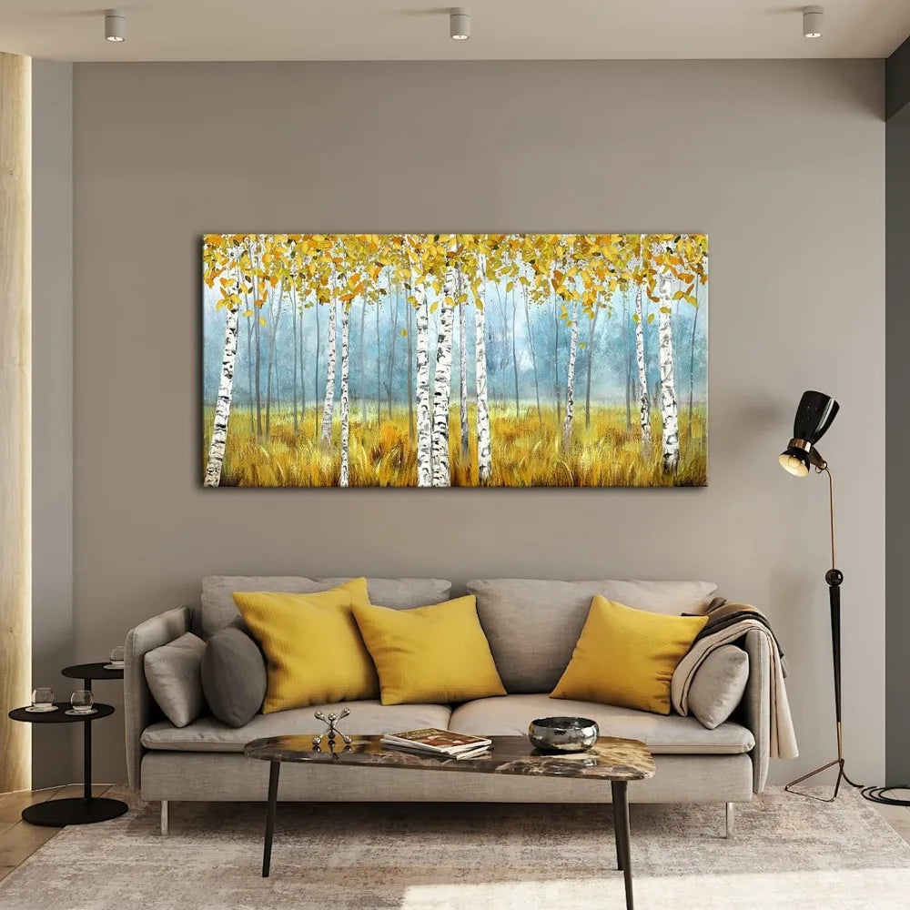 Wall Decororation Living Room Canvas Birch Painting Canvas Decorative Paintings Bedroom