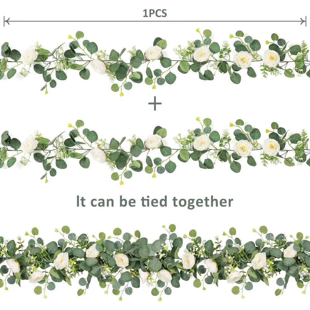 Wedding Decoration Rose Flower Greenery Garland Floral Vines