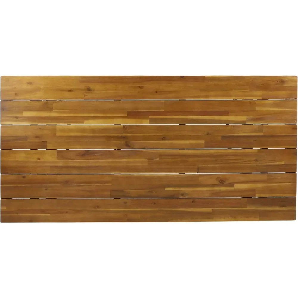 Outdoor Modern Industrial Acacia Wood Dining Table Outdoor Garden Furniture