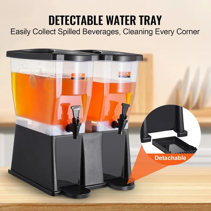 Dispensers for Parties, with Stand Spigot Lid, Iced Tea Lemonade Juice Water Dispenser