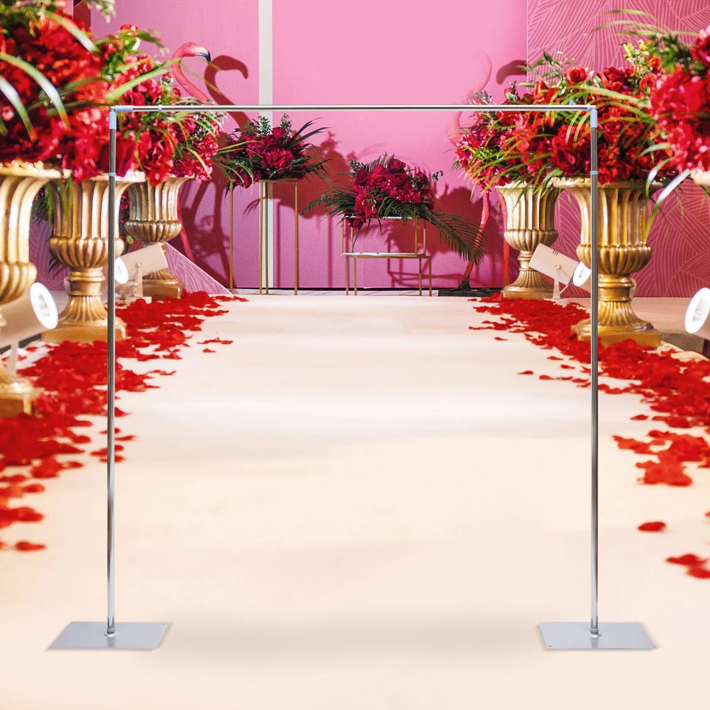 Metal Wedding Arch Backdrop Stand Flower Decoration Home and Garden