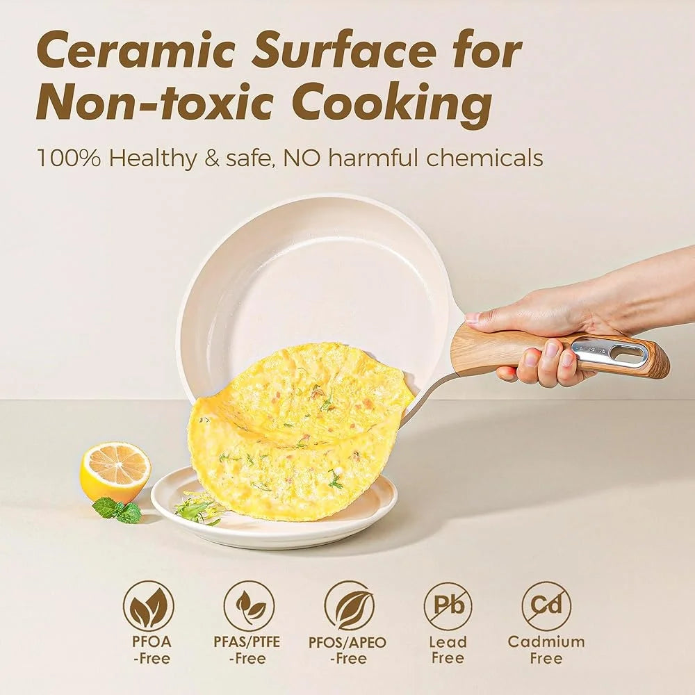 Nonstick Cookware Set Induction Pots Pans Healthy Kitchen Cookware