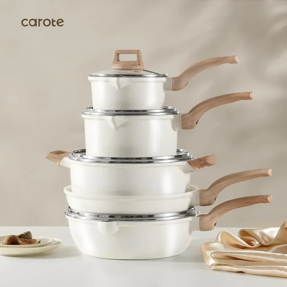 Cookware Non Stick Health Induction Cookware Kitchen Cooking Set with Saucepan Set