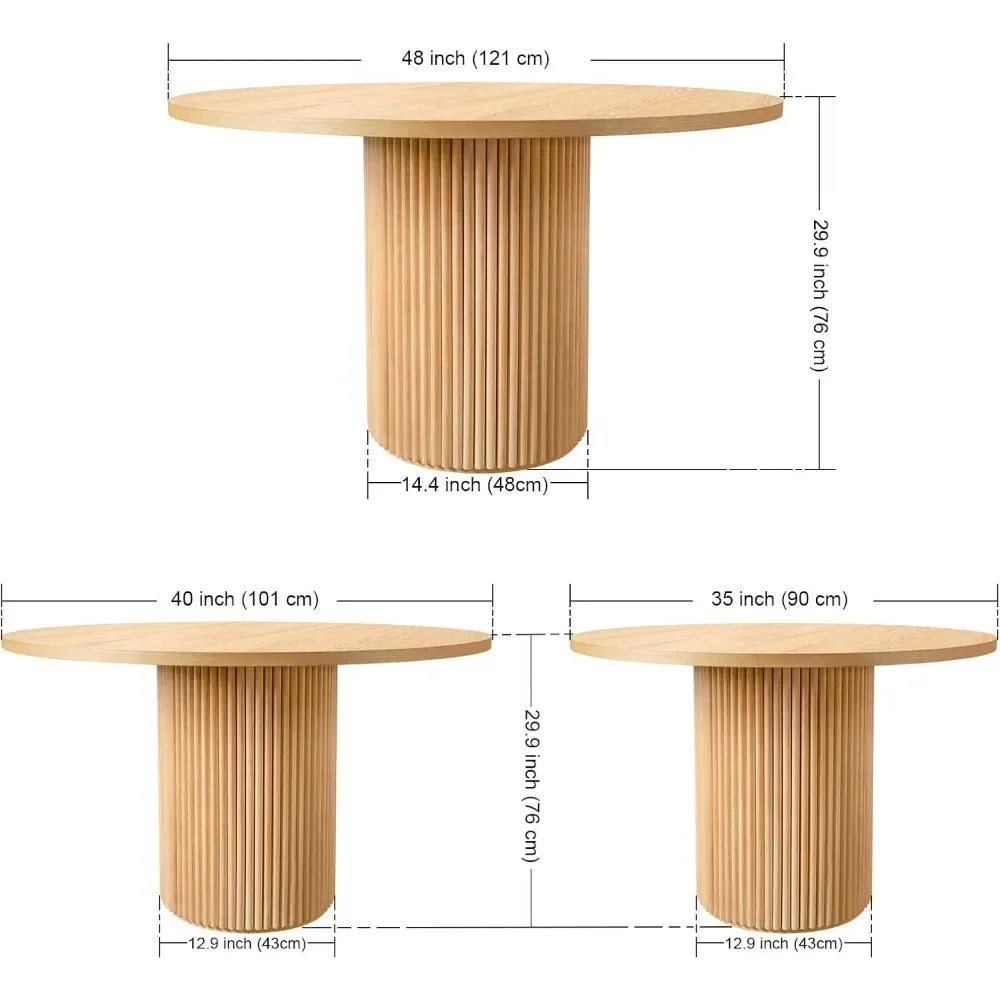 Round Dining, Pedestal Kitchen Table Farmhouse Dinner Table