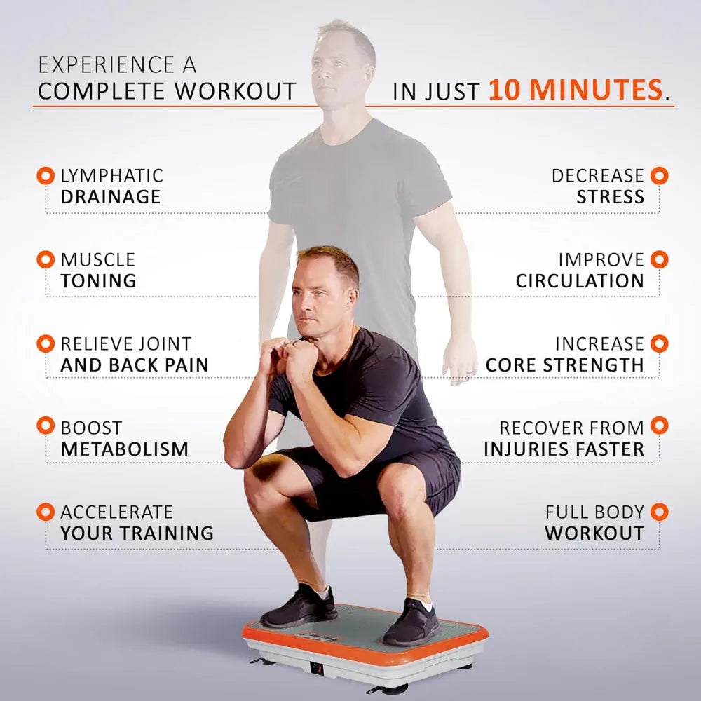Vibration Board Exercise Machine, Body Vibration Board for Lymphatic Drainage, Body Vibrator Weight Loss, Machine
