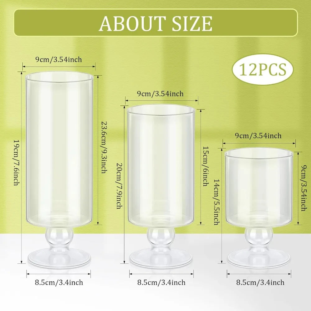 Flower Vase Glass Pillar Candle Holders Glass Floating Candle Holder Flower Vase Room Decor Home Garden