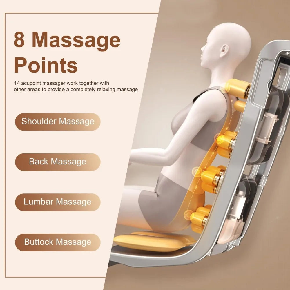 Shiatsu Massage Chairs Full Body and Recliner Zero Gravity Massage Chair Electric with Built-in Heart Foot Roller Air Massage