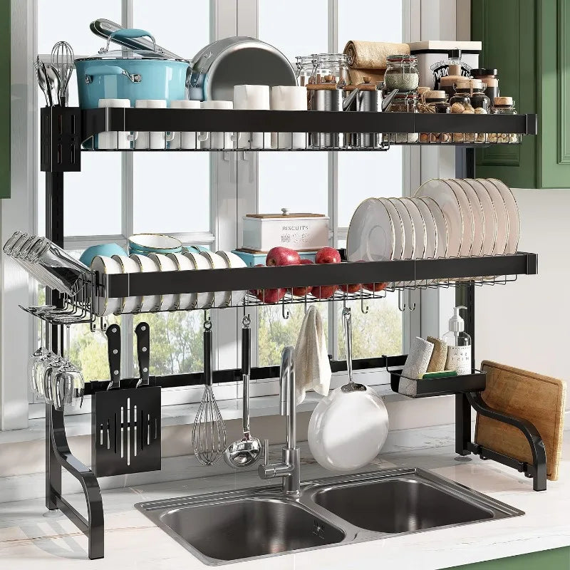 Over The Sink Dish Drying Rack, Kitchen Dish Drainer, Home Storage Organizer Shelf
