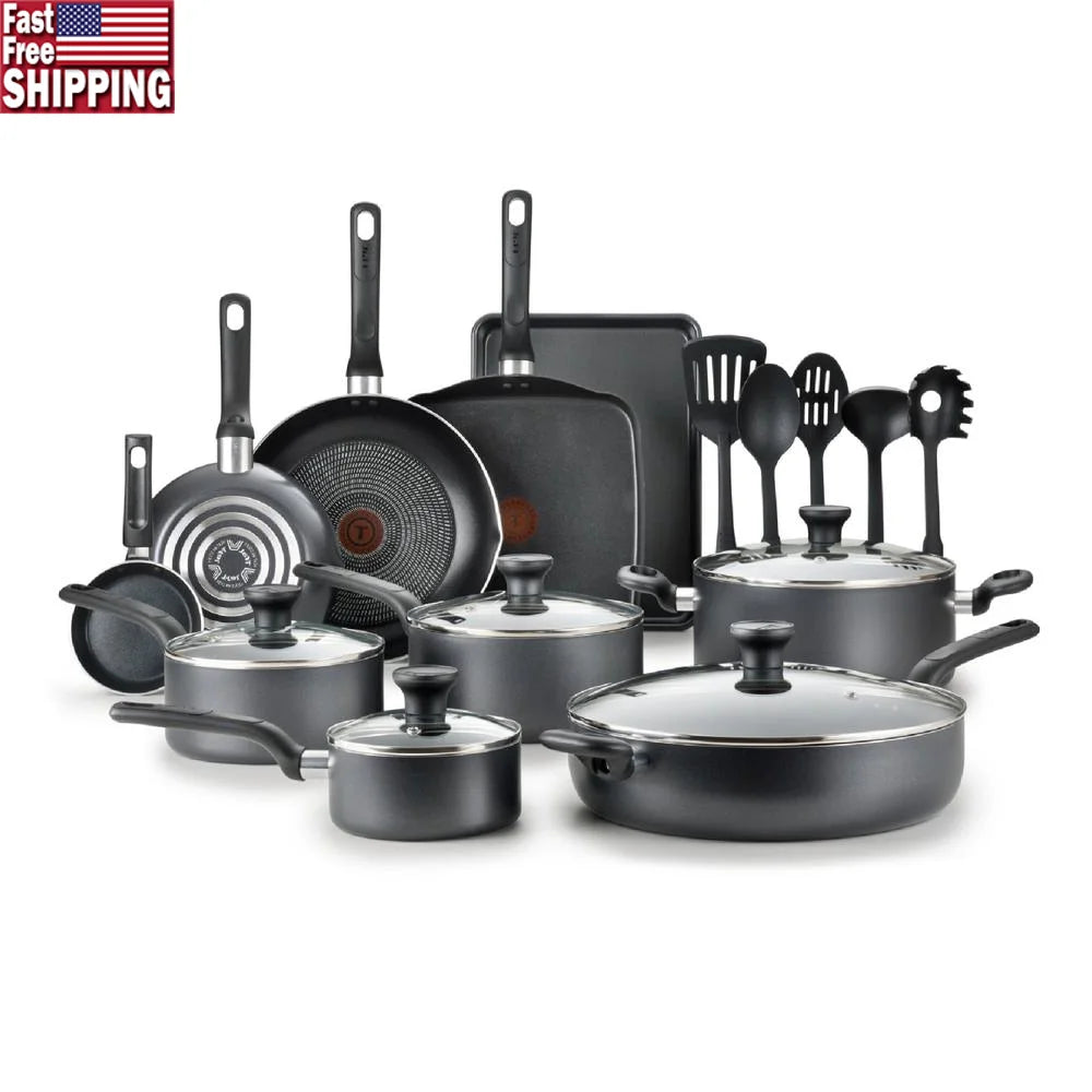 Cookware Set with Thermo-Spot ProGlide Technology Dishwasher Safe Pots Pans Essential Kitchen Utensils
