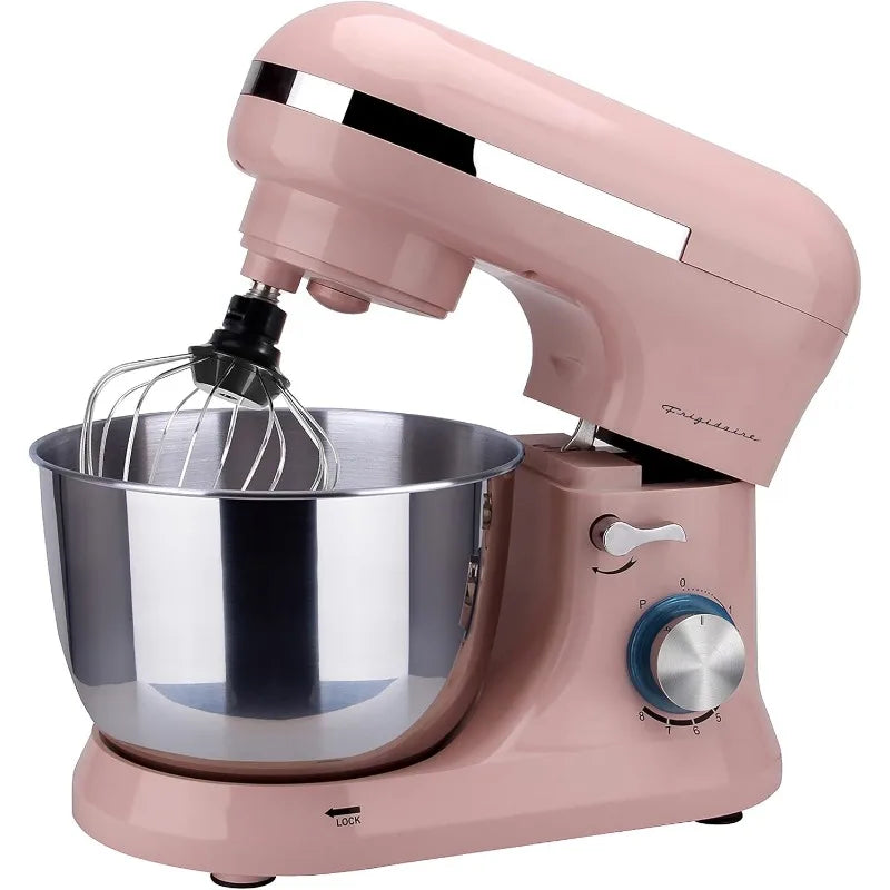 Retro Stand Mixer (Pink), used to mix seasonings, adjust food, kitchen mixer 4.75 quart