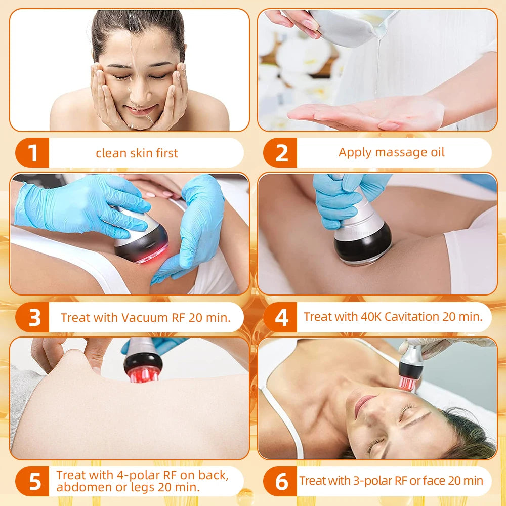 Cavitation Body Slimming Machine Beauty Device Facial Massager Skin Tighten Face Lifting Vacuum Suction
