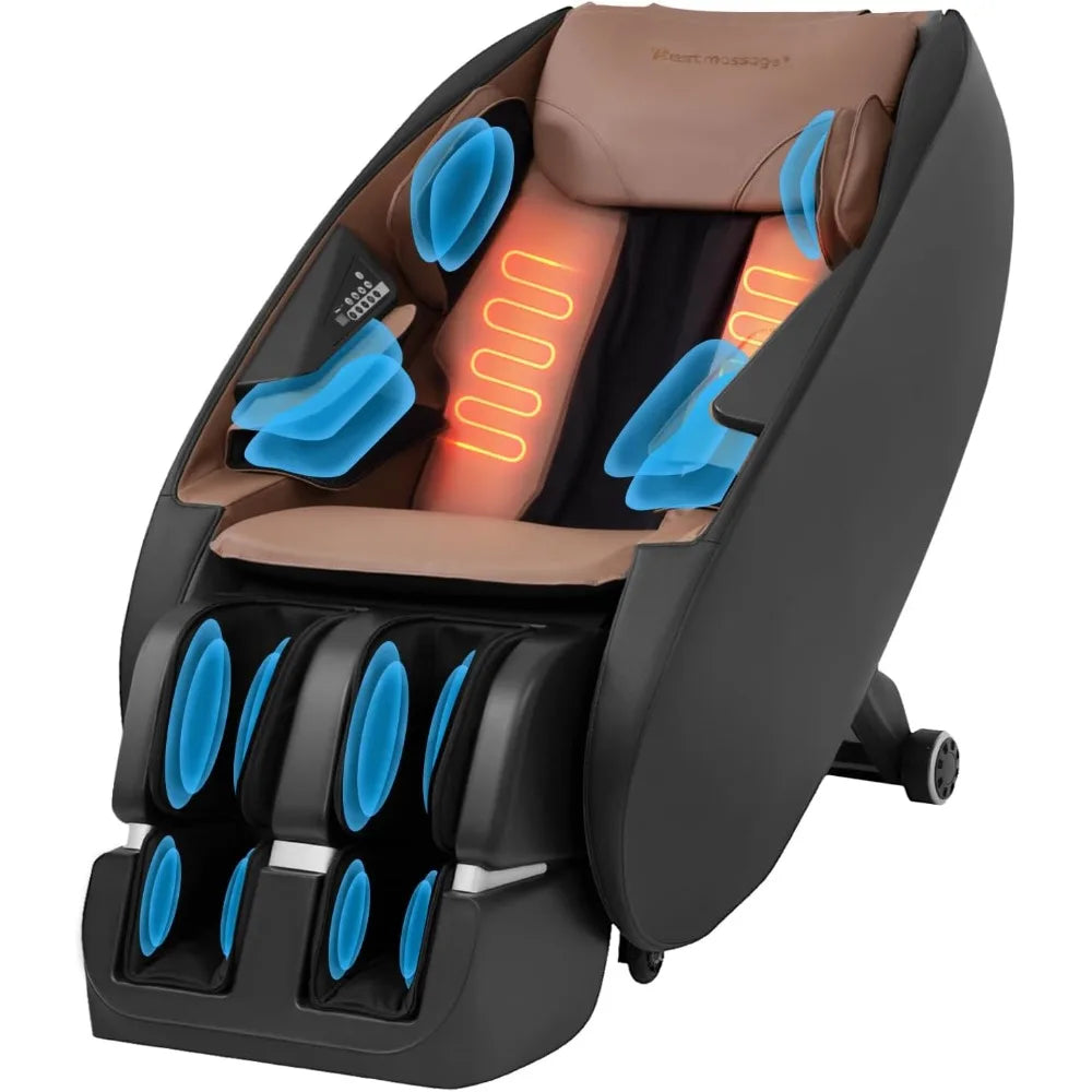 Shiatsu Massage Chairs Full Body and Recliner Zero Gravity Massage Chair Electric with Built-in Heart Foot Roller Air Massage