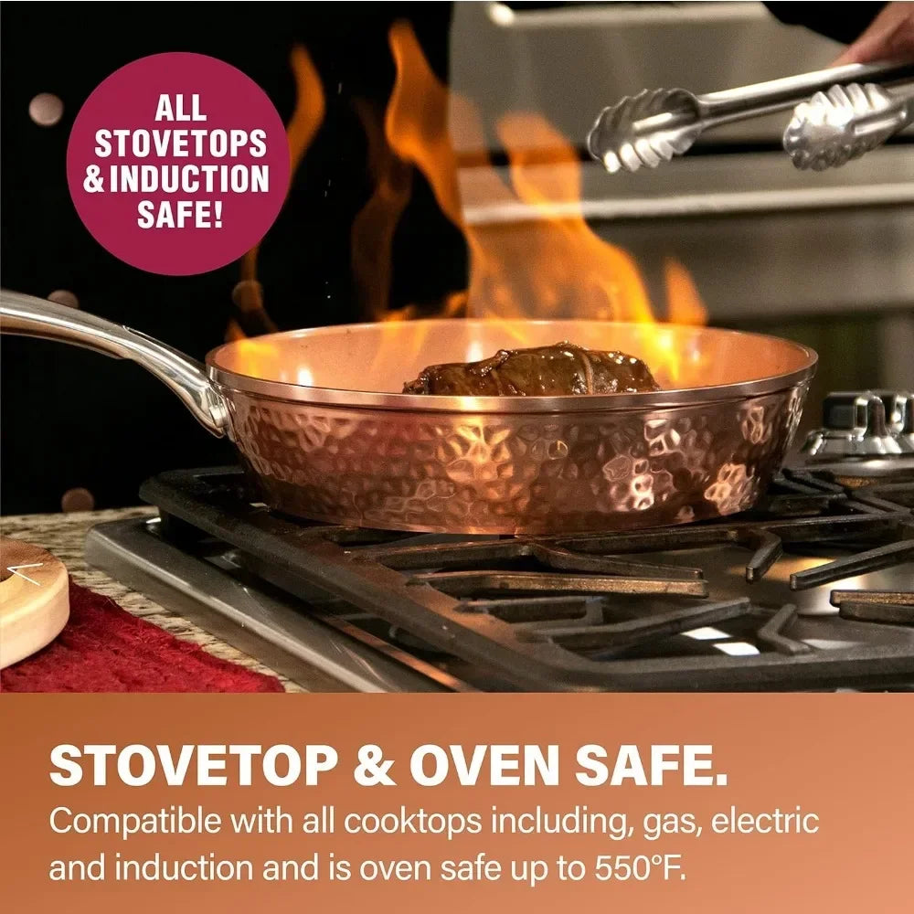 Non Stick Cookware Set, Kitchen Cookware Sets, Ceramic Set with Non Toxic