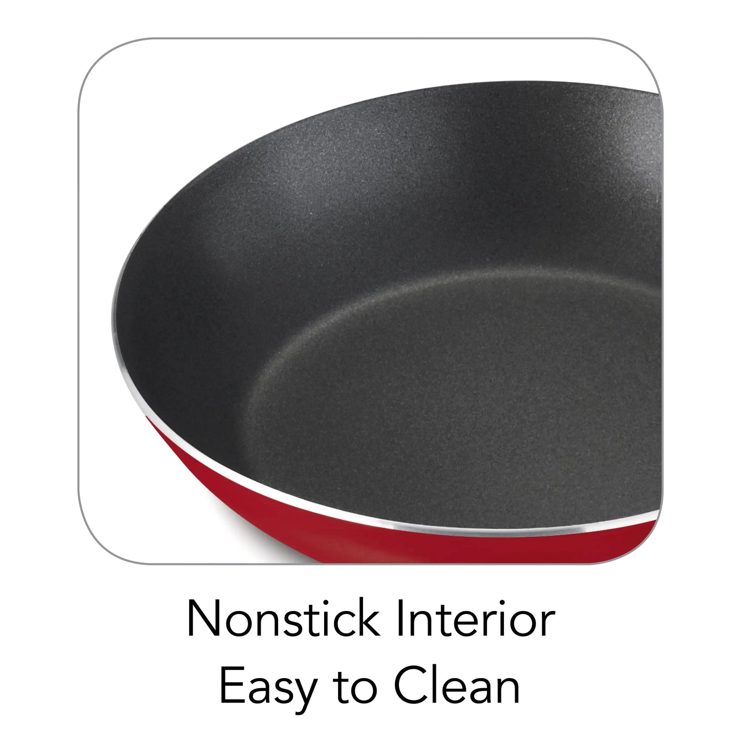 Beautiful and practical 9-piece nonstick cookware set in red for everyday kitchen use