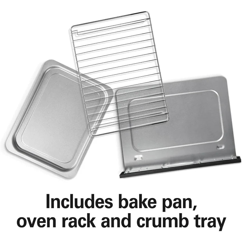 Toaster Oven and Long Slot 2 Slice Toaster, 60 Minute Timer and Automatic Shut Off