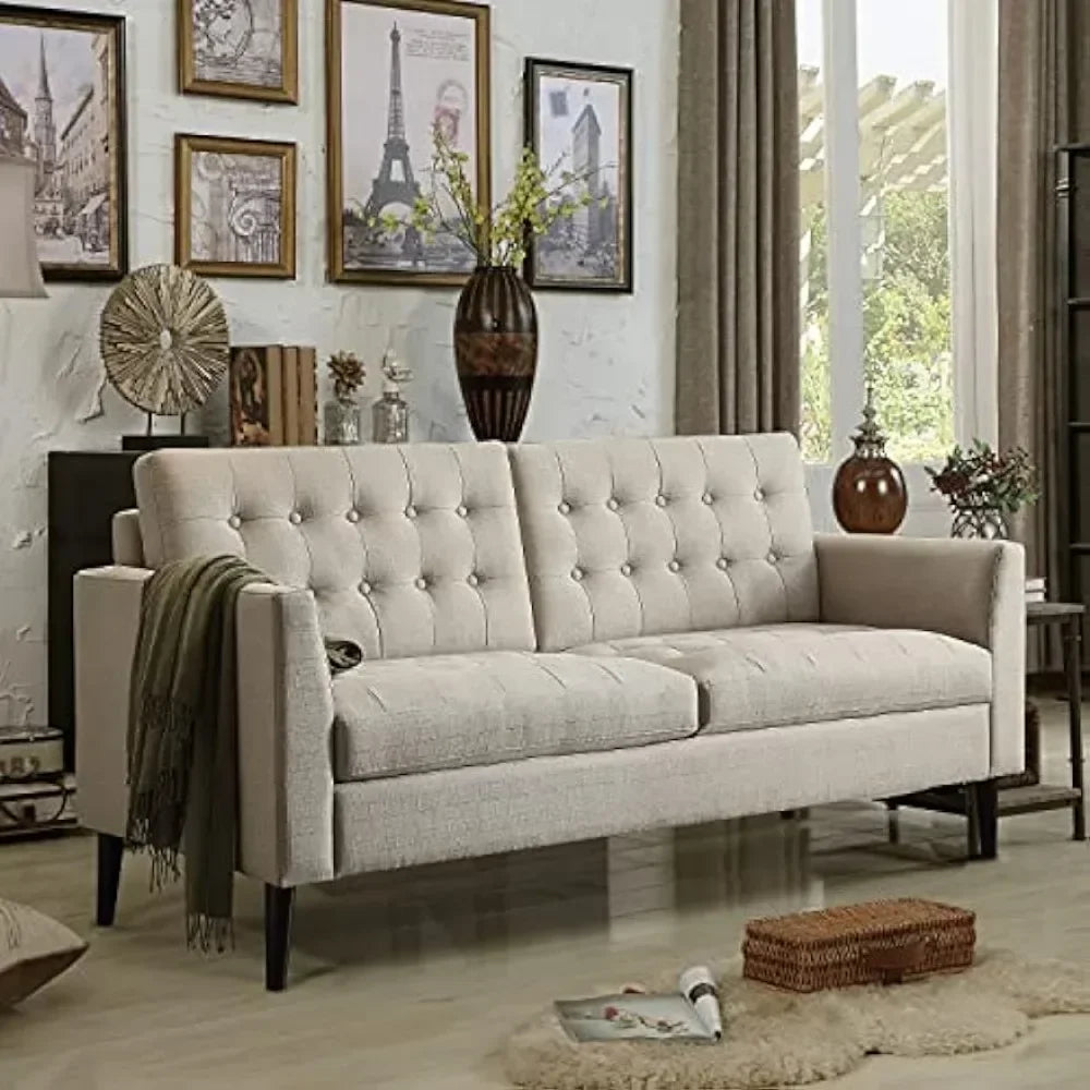 Furniture Sofa in a Box Small Area Couches for Living Room, Standard, Beige , loveseat sofa