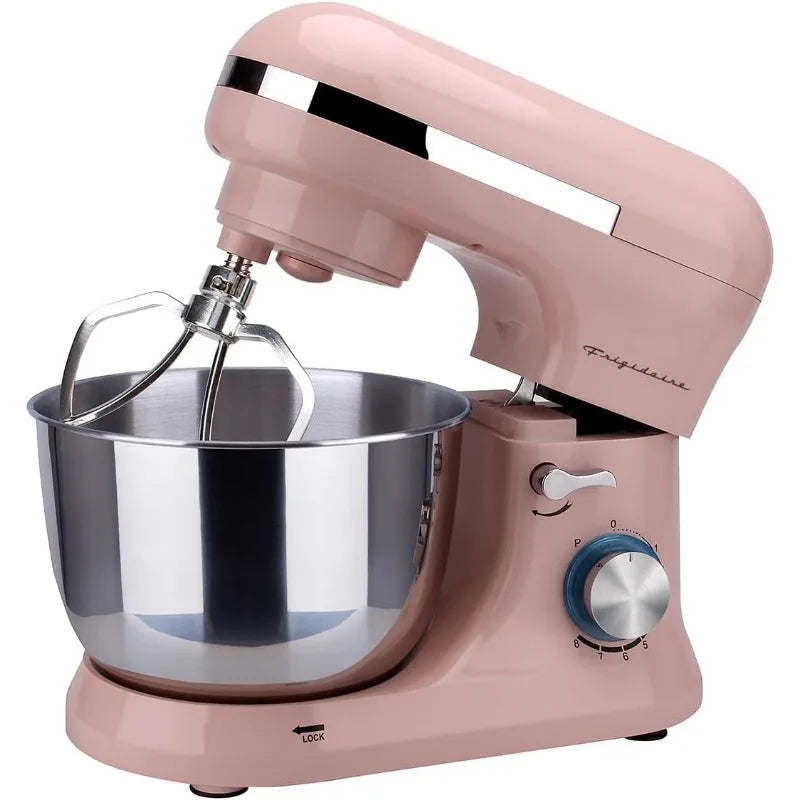 Retro Stand Mixer (Pink), used to mix seasonings, adjust food, kitchen mixer 4.75 quart