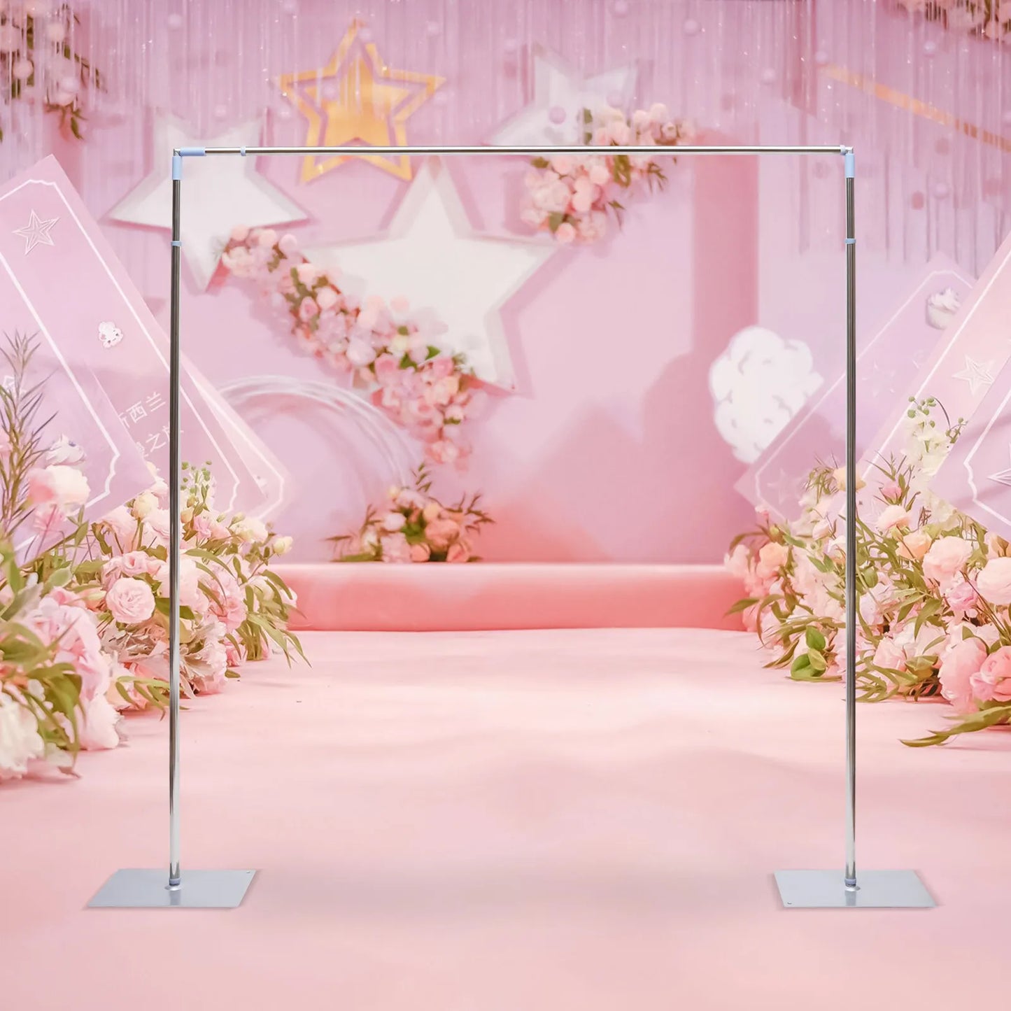 Metal Wedding Arch Backdrop Stand Flower Decoration Home and Garden