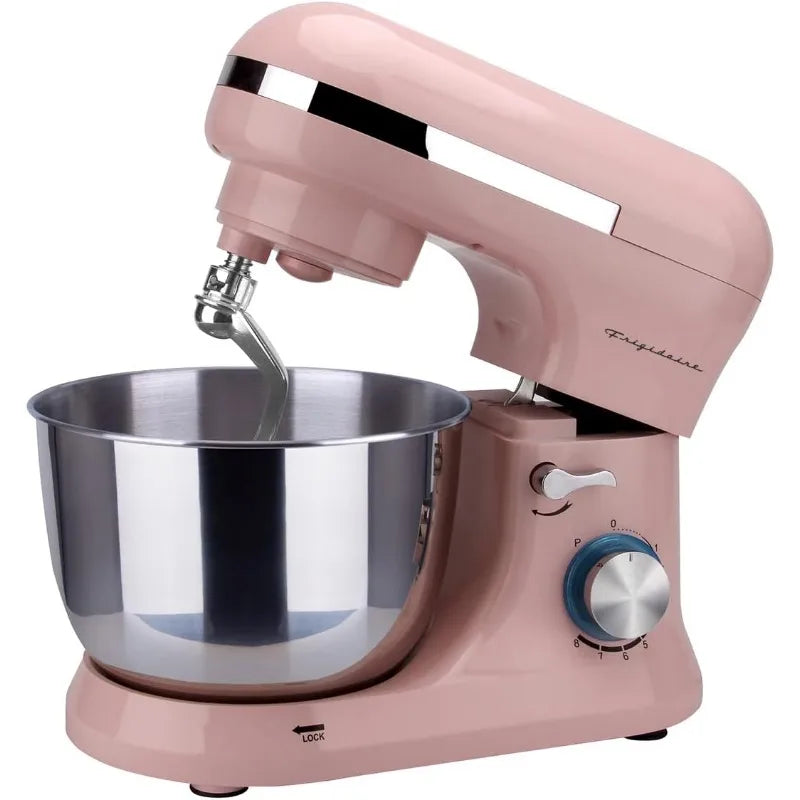 Retro Stand Mixer (Pink), used to mix seasonings, adjust food, kitchen mixer 4.75 quart