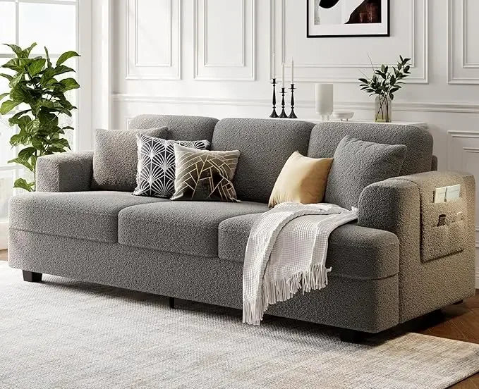 Couch for Living Room, Comfy Cloud Couch with Thick Cushion and Wide Armrest, Home Sofa Living Room