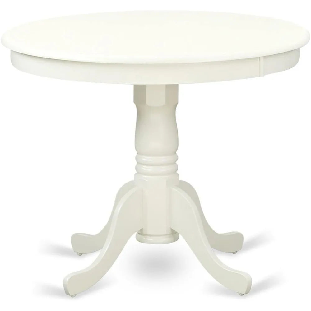 5 Piece Dinette Set for 4 Includes a Round Kitchen Table with Pedestal and 4 Dinings Chairs, Dining Room Sets