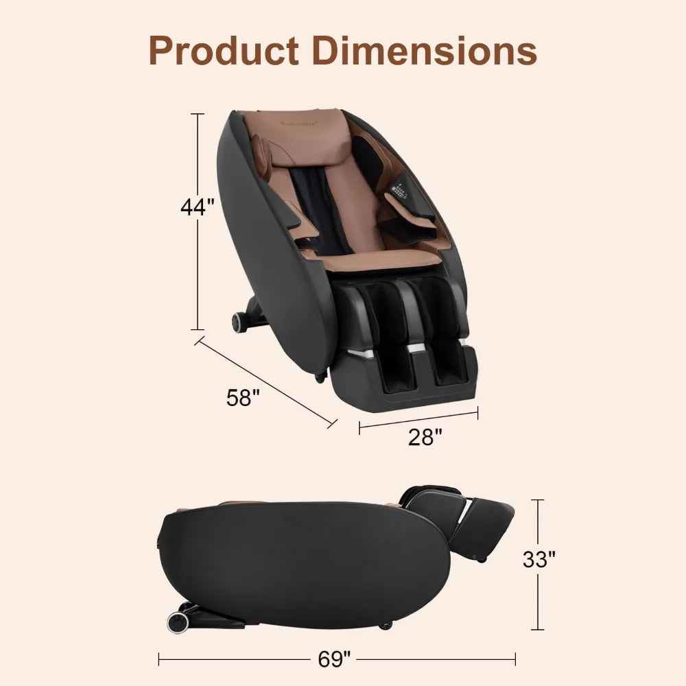 Shiatsu Massage Chairs Full Body and Recliner Zero Gravity Massage Chair Electric with Built-in Heart Foot Roller Air Massage