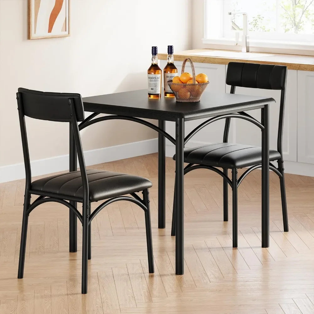 Dining Table Set for 4, Kitchen Table and Chairs, Rectangular Dining Room Table Set with 4 Chairs,5 Piece