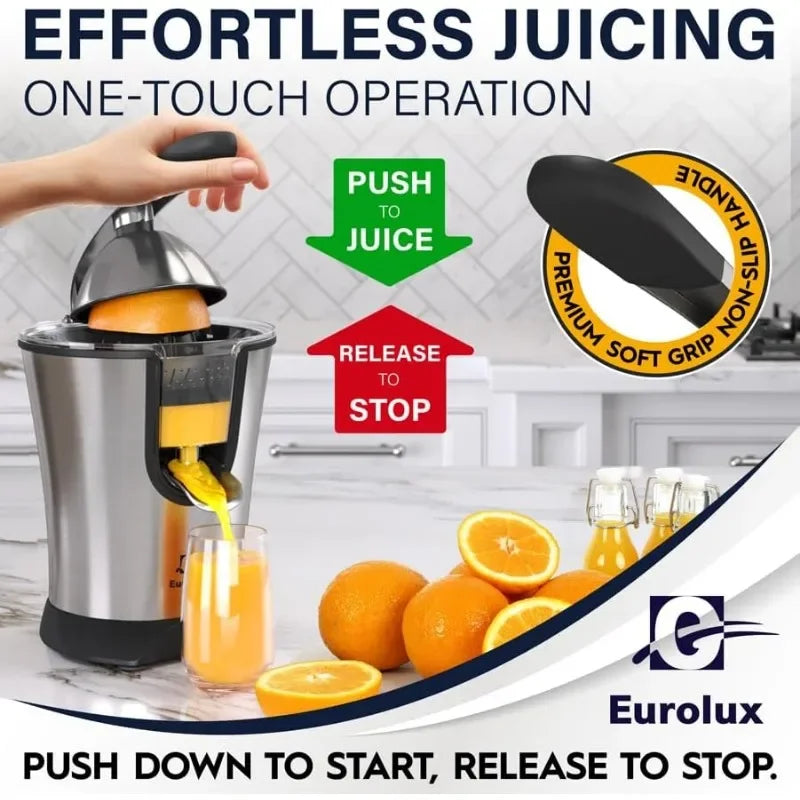 Premium Electric Orange Juicer | Stainless Steel Citrus Squeezer With New Ultra-Powerful Motor
