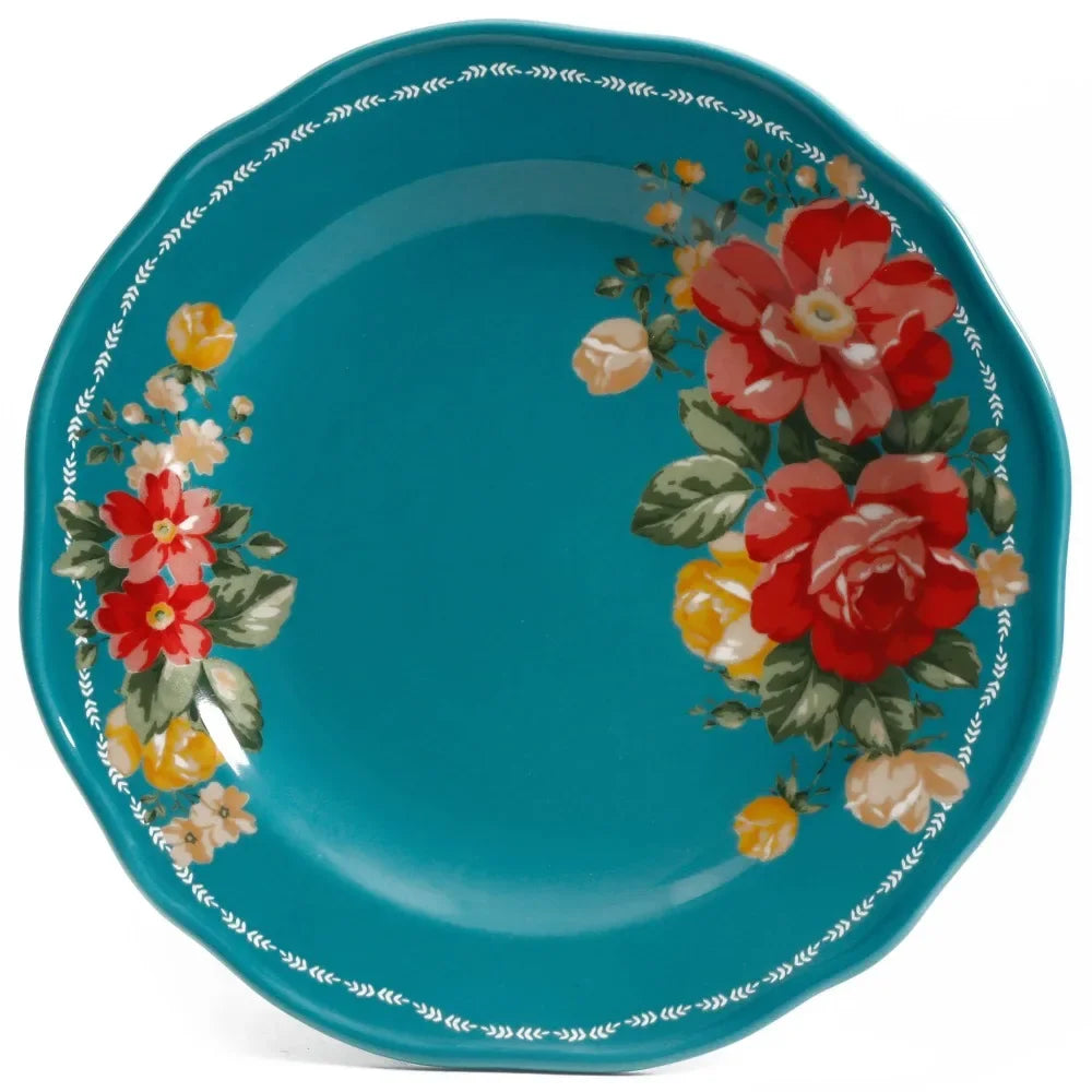 Ceramic Dishes to Eat Vintage Floral 12-Piece Dinnerware Set