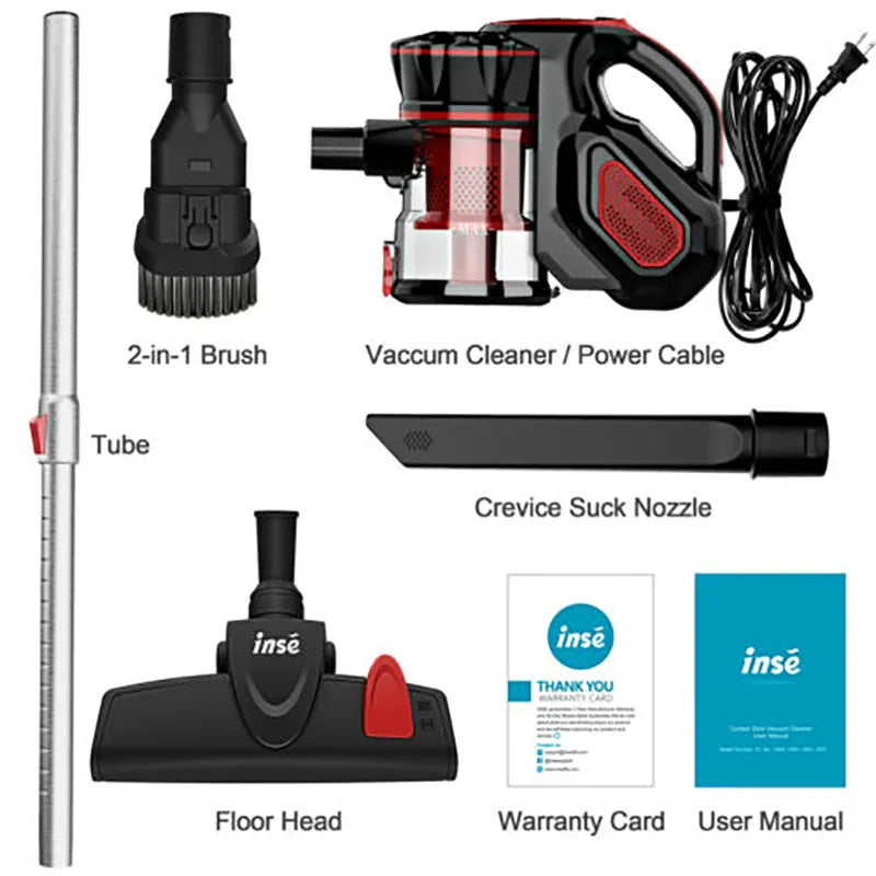 Corded vacuum cleaners 18Kpa Powerful Suction 600W Motor 4 in 1 stick Handheld vacuum cleaner for Home Pet Hair Carpet