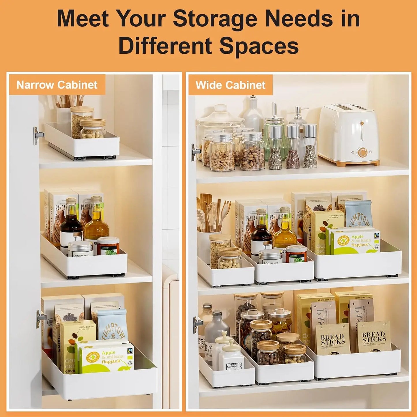 Deep Pull Out Drawers for Cabinets Slide Out Drawers for Kitchen Cabinets Bathroom Cabinet