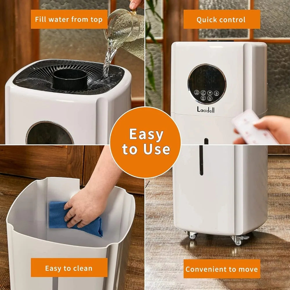 Humidifiers for Large Room Whole House Humidifier, 5.5Gal Cool Mist Top Fill Humidifier Floor Humidifier 21L