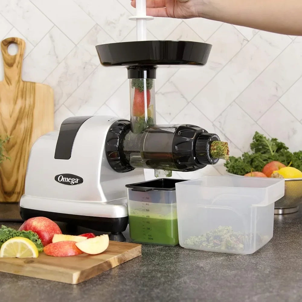 Juicer Machine Vegetable and Fruit Juice Extractor and Nutrition System, Triple-Stage Slow Masticating Juicing Technology