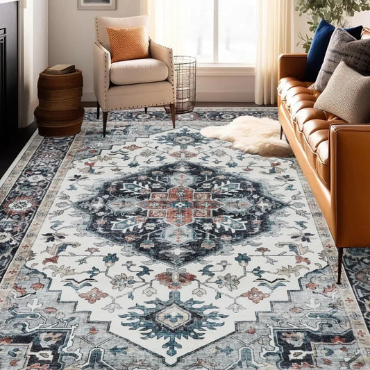 Carpeting, Design Washable Boho Area Rugs for Living Room, Bedroom, Kitchen, Soft Non-Slip