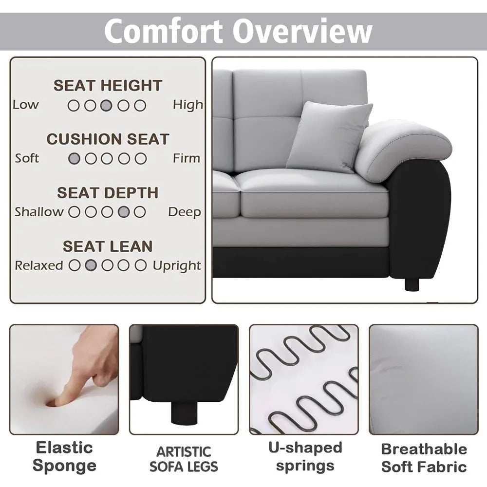Sofa, Mid-Century Modern Sofa Couch