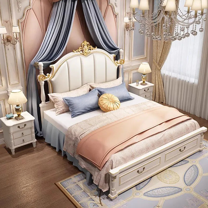 American Luxury Bedroom Sets Double European Wood Solid Bedroom Sets