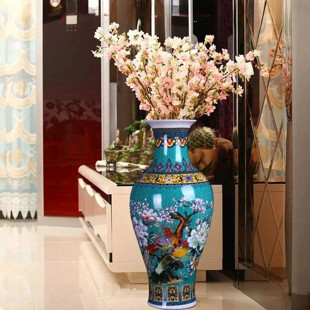 Vase Large Fishtail Ceramic Floor Vase Home Decorations Decor Garden Free Shipping