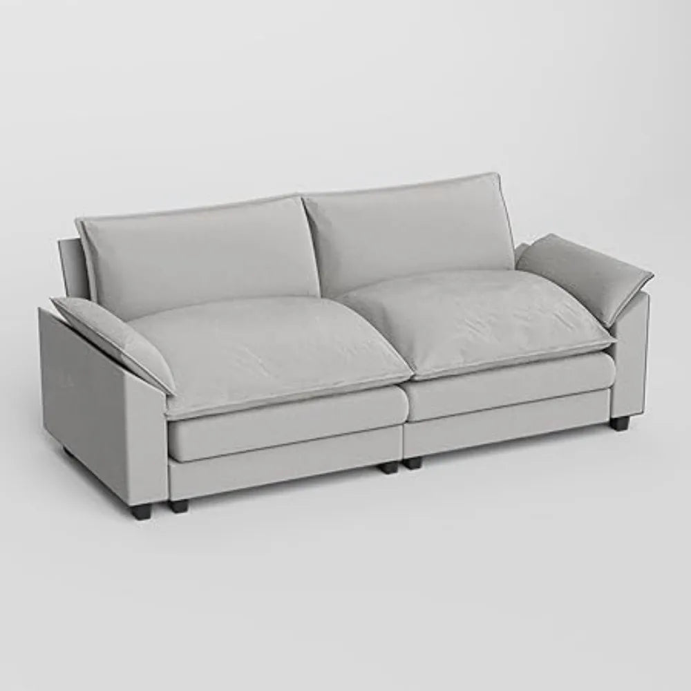 Modular Oversized Sectional Sofa Couch, Modern Wide Arm L-Shaped Couch, Sleeper Sofa