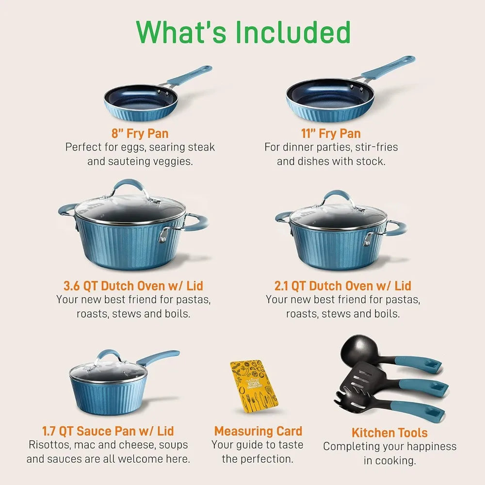 Nonstick Cookware Exciton |Home Kitchen Ware Pots & Pan Se