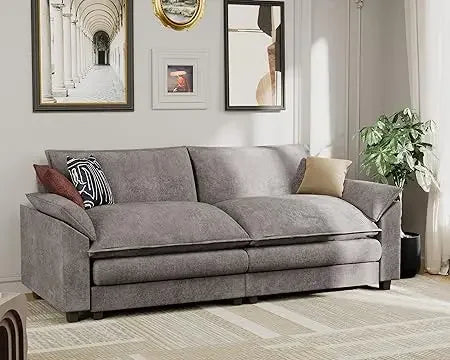Modular Oversized Sectional Sofa Couch, Modern Wide Arm L-Shaped Couch, Sleeper Sofa