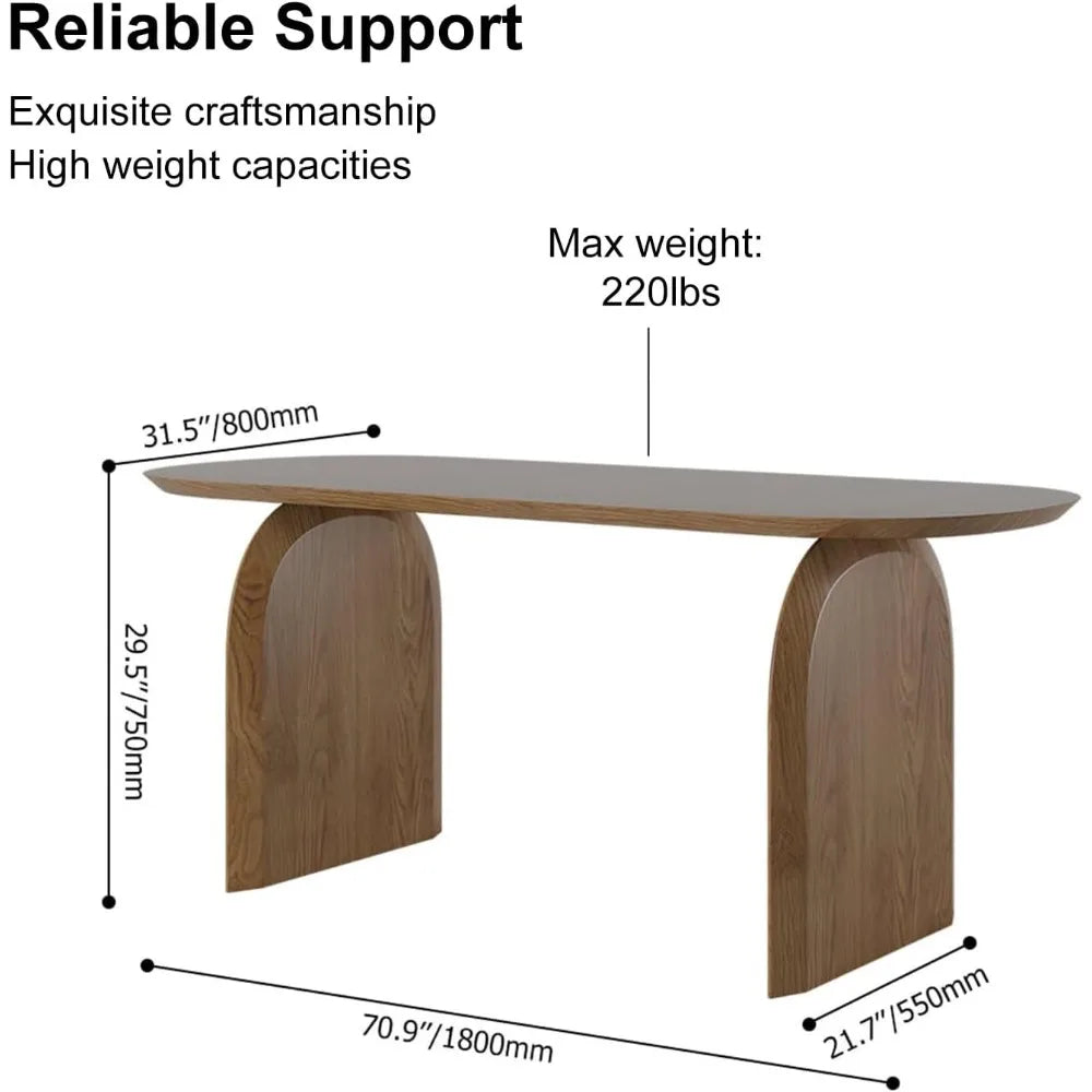 Top Oval Table for Dining Room, Kitchen, Living Room Mesas