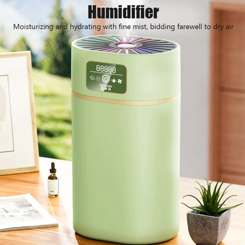 1100ml Quiet Humidifier 💧 Large capacity, aromatherapy ready, with 7-color ambient light.