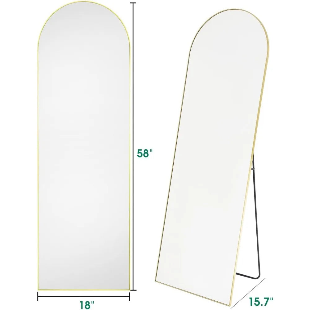 Full Length Mirror, Floor Mirror, Arched Full Length Mirror with Stand, Wall Mirror,