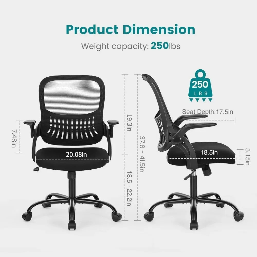 Office Chair,Mesh Rolling Work Swivel Task with Wheels, Comfortable