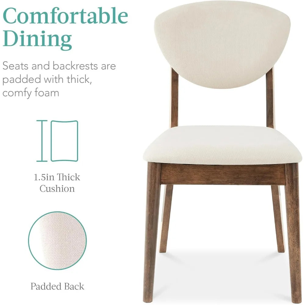 Dinings Set, Compact Mid-Century Modern Table & Chair Set for Home, Apartment w/ 4 Chairs, Dining Room Sets