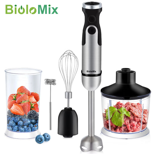 Hand Stick Blender Mixer Vegetable Meat Grinder 800ml Chopper Whisk 600ml Smoothie Cup